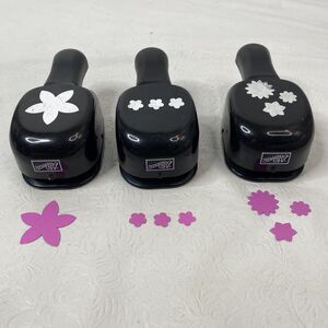 3 Stampin Up Flower Punches